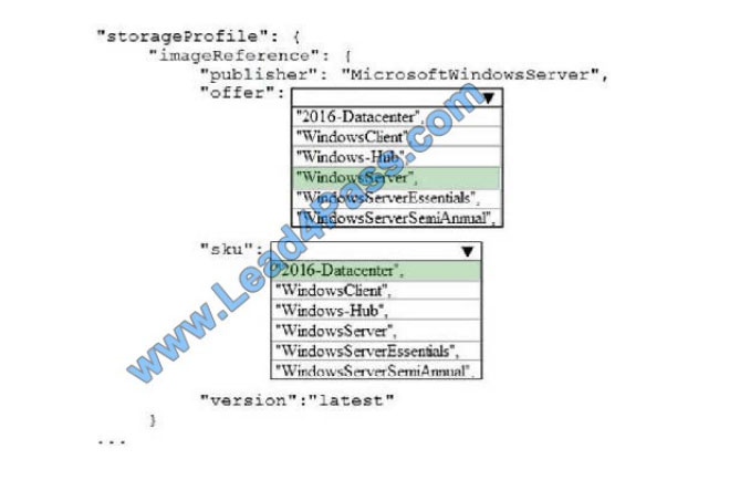 lead4pass az-103 exam question q7-1