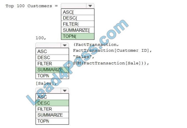 microsoft da-100 certification exam q5-1